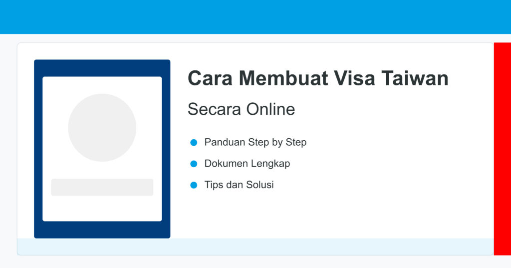 Cara Membuat Visa Taiwan Secara Online
